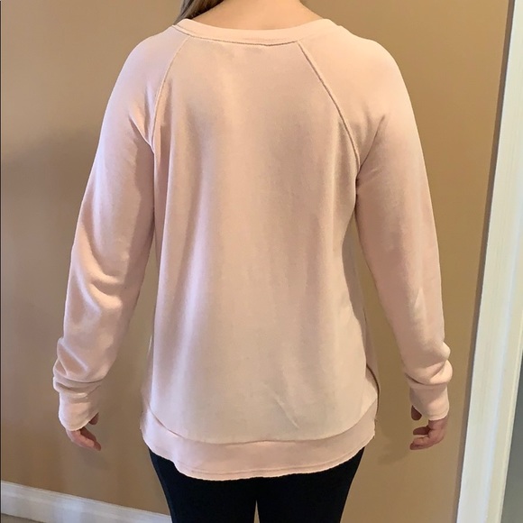 American Eagle Pink Lightweight Sweatshirt - Picture 2 of 4